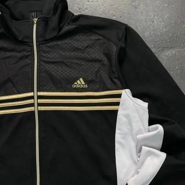[BUNJANG] Adidas Black, White, Gold Zip-Up Jacket Size 100 / 아디다스 검흰금 집업100