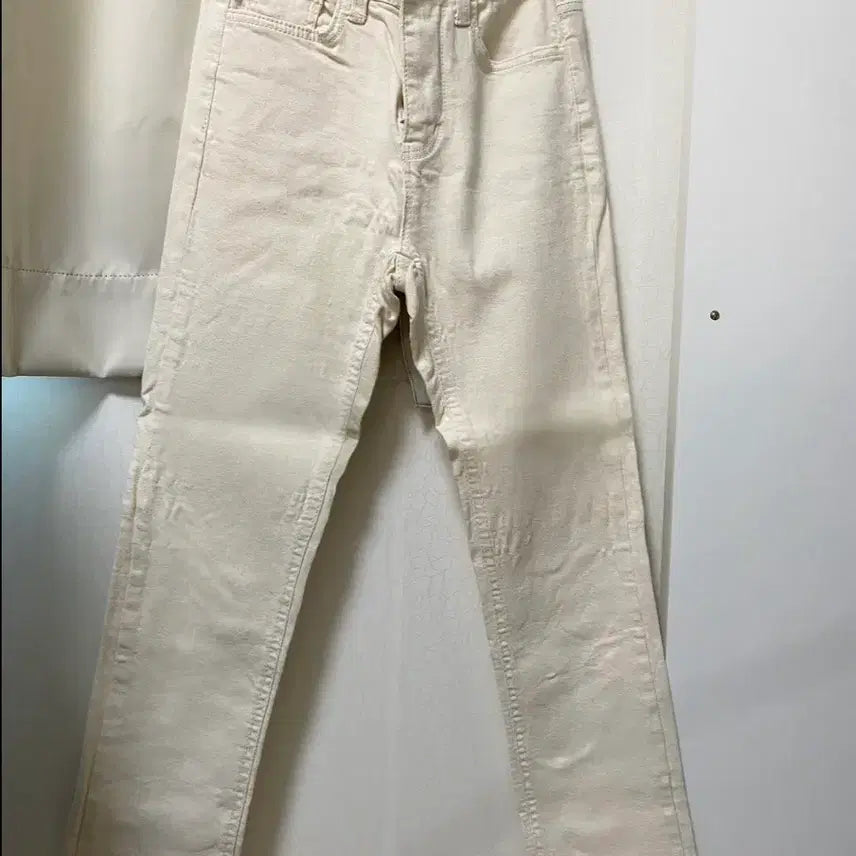 [BUNJANG] Beige Banding Straight-Fit Pants / 베이지 밴딩 일자바지