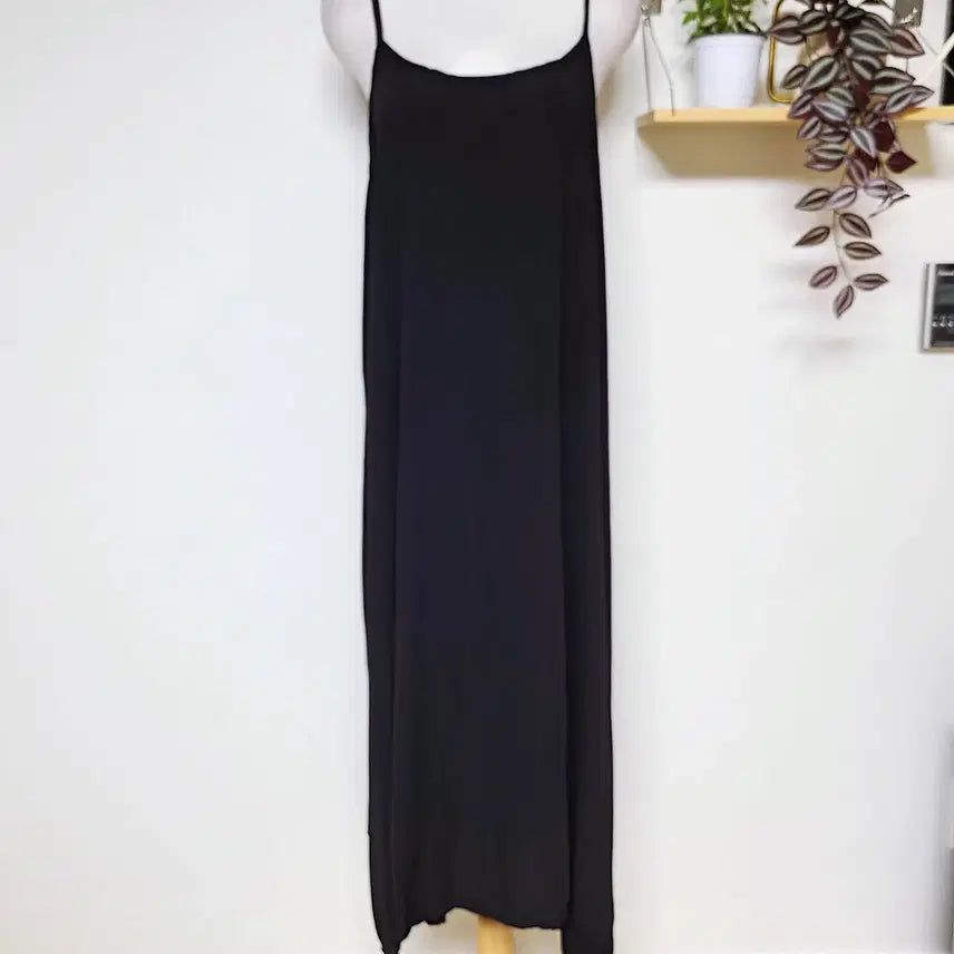 [BUNJANG] ANY V-neck Long Dress Black / ANY 55~88 뷔스티에 롱원피스 블랙