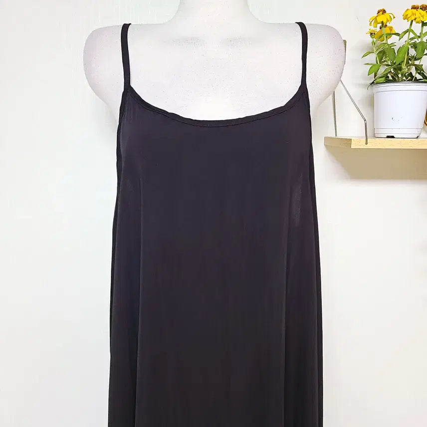 [BUNJANG] ANY V-neck Long Dress Black / ANY 55~88 뷔스티에 롱원피스 블랙