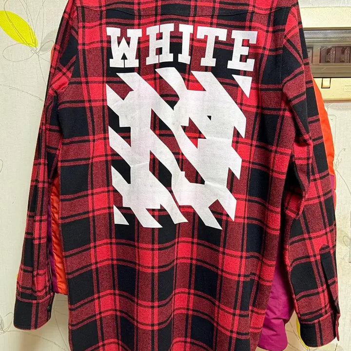 [BUNJANG] Off-White Red Check Flannel Shirt XS / 오프화이트 플란넬 셔츠 XS