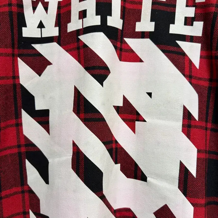 [BUNJANG] Off-White Red Check Flannel Shirt XS / 오프화이트 플란넬 셔츠 XS