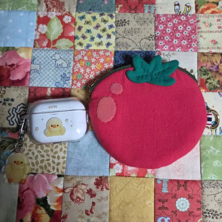 [BUNJANG] Handmade Quilted Tomato Pouch / [핸드메이드] 귀여운 토마토 파우치