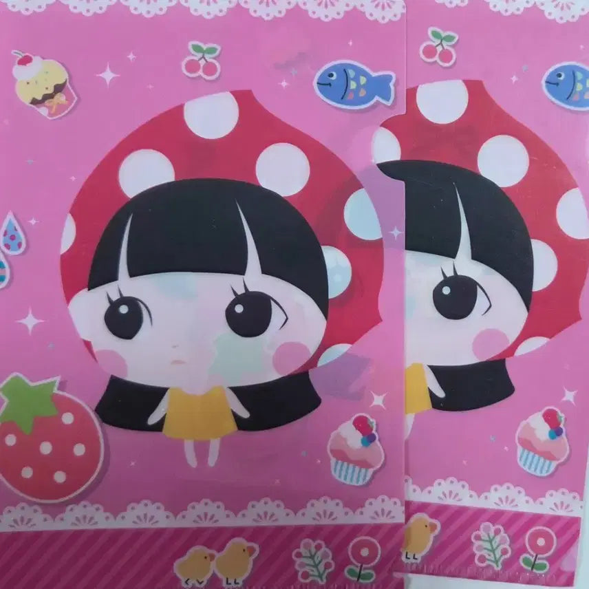 [BUNJANG] Classic Mini Doll Stationery File Bundle Set / 일괄) 고전 미니돌 미니화일 문구 굿즈 2종 7개