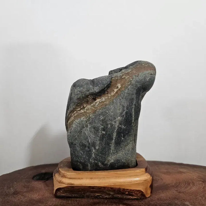 [BUNJANG] Stone Display Stand / 수석 검은돌 좌대 포함