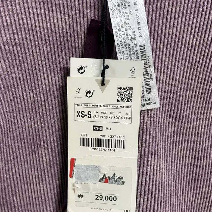 [BUNJANG] Zara Ribbed T-Shirt XS / 자라골지티셔츠xs(새상품)자라바디슈트