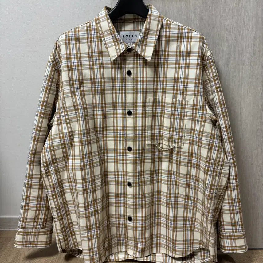 [BUNJANG] Solid Homme Check Shirt Size 52 / 솔리드옴므 체크 셔츠 52사이즈