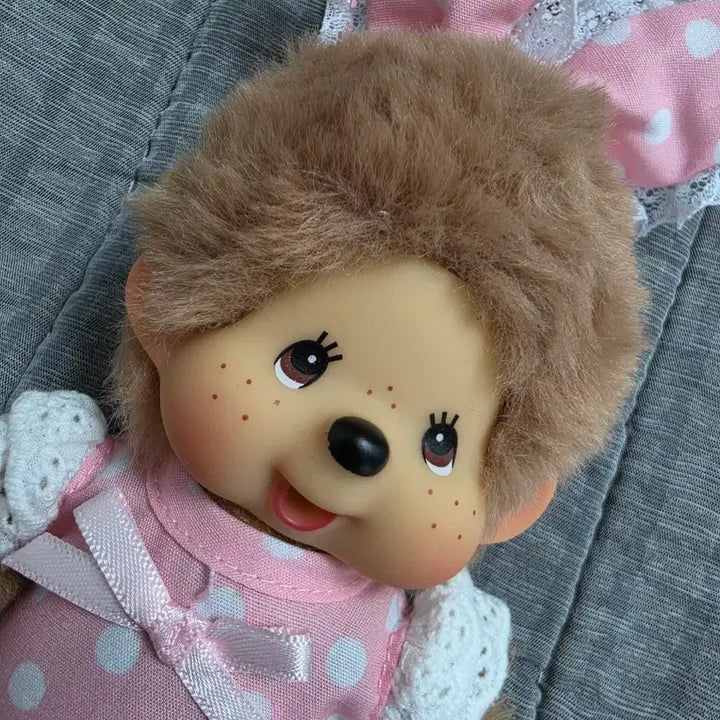 [BUNJANG] Monchhichi New Bunny Dot Pink Charm Keychain (Girl) / 홍콩 몬치치 신상 바니 도트 핑크 키링 여아