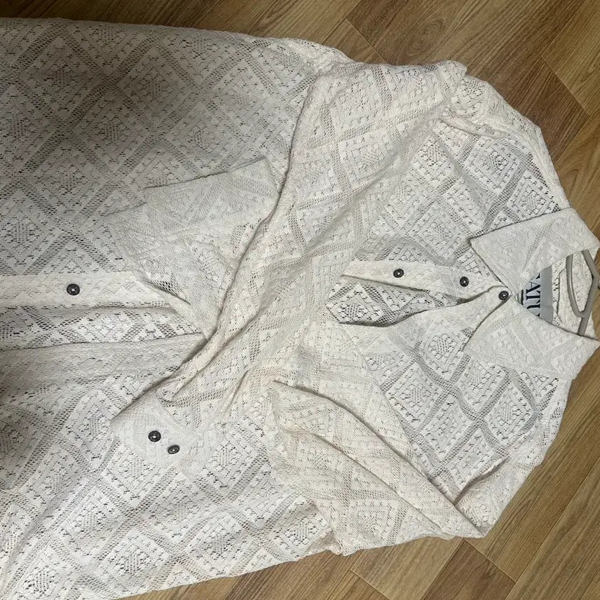 [BUNJANG] Setteur Crochet Mesh Shirt L / [판매]세터 크로셰 메쉬 셔츠 L