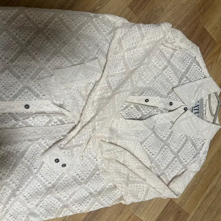 [BUNJANG] Setteur Crochet Mesh Shirt L / [판매]세터 크로셰 메쉬 셔츠 L