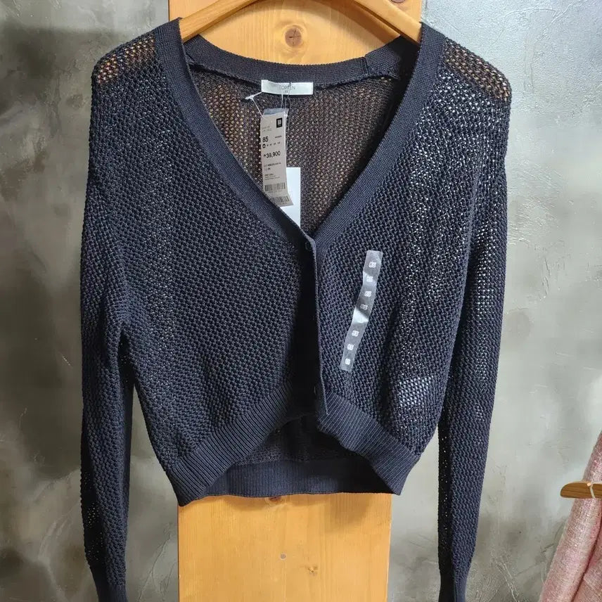 [BUNJANG] TOPTEN Black Mesh Cardigan Size 85 / 탑텐블랙 메쉬 가디건 85사이즈