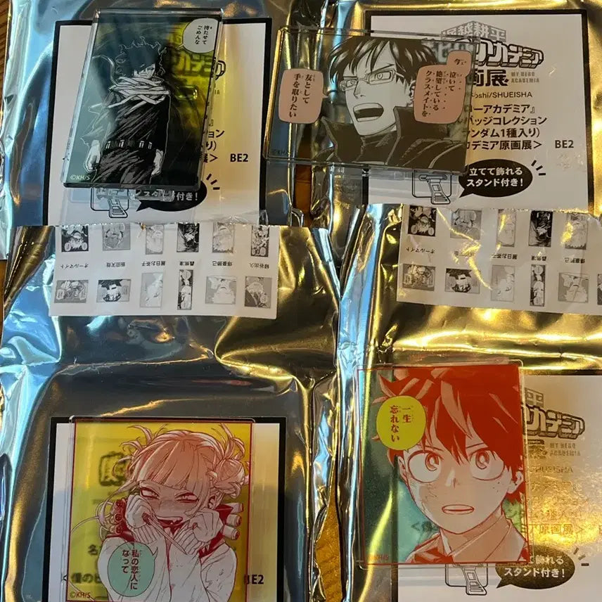 [BUNJANG] My Hero Academia Art Exhibition "Masterpiece" Acrylic Badges Set of 4 / 히로아카 원화전 명장면 아크릴뱃지 4종일괄판매