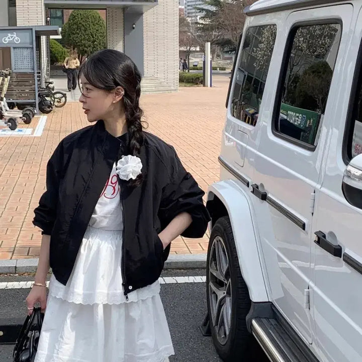 [BUNJANG] Vicini Windbreaker Jacket Black / 바이씨니 제작 윈드브레이커 자켓 블랙