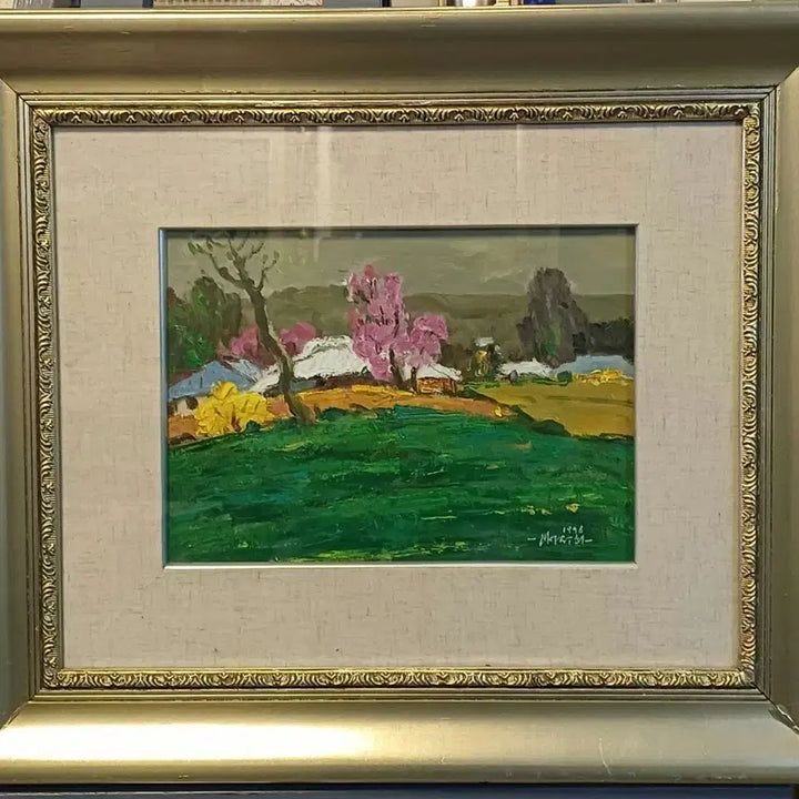 [BUNJANG] Park Ju-ha "Southern Scenery (F4)" Oil Painting (1996) / 서양화 액자 박주하 작가의 남도 풍경(F4)