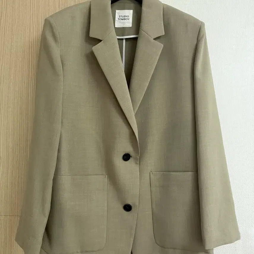 [BUNJANG] Studio Tomboy Oversized Fit Jacket Olive Beige / 스튜디오 톰보이 오버핏 자켓 올리브베이지색
