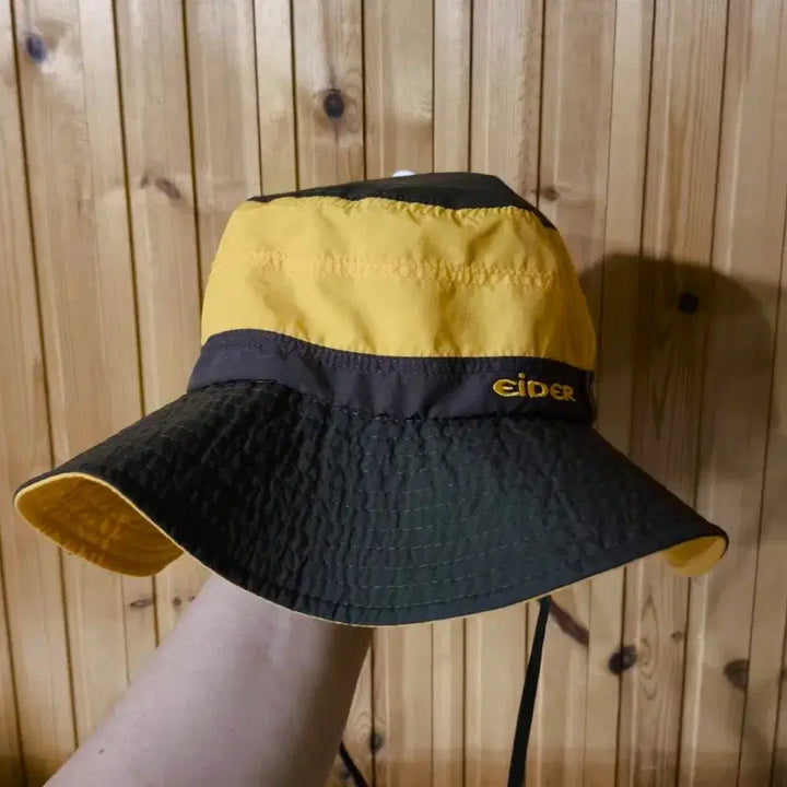 [BUNJANG] Eider Yellow Color Block Nylon Mesh Bucket Hat Jungle Hat / 58 아이더 옐로우 배색 나일론 메쉬 등산 버킷햇 정글모