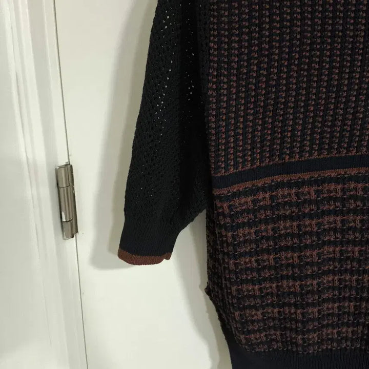 [BUNJANG] M Jucca Cotton Knit Mesh Half Sleeve T-Shirt / M 주카 코튼 니트 그물짜임 메쉬 반팔