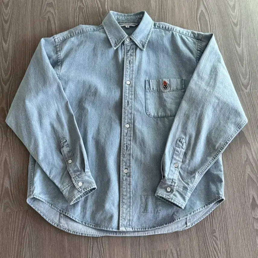 [BUNJANG] Heritage Floss Blue Shirt / [S] 헤리티지플로스 청셔츠