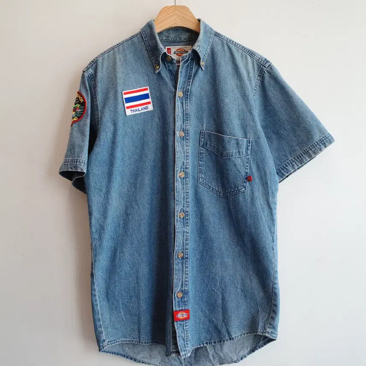 [SOLD OUT] Dickies 디키즈 패치워크 데님 셔츠