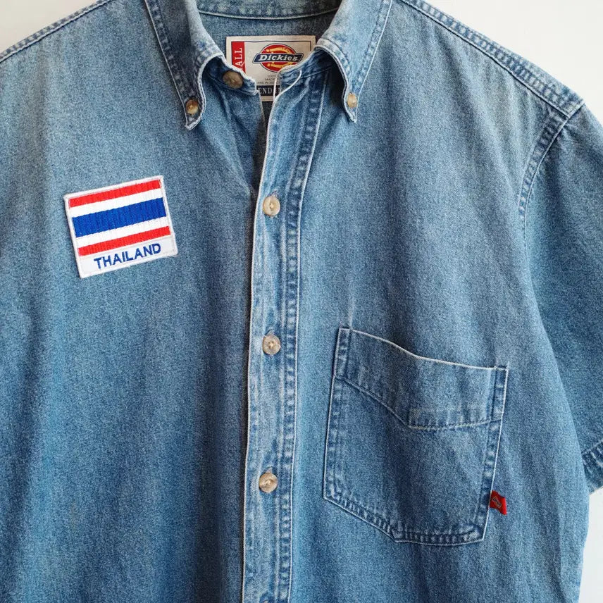 [SOLD OUT] Dickies 디키즈 패치워크 데님 셔츠