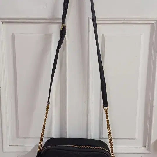 [BUNJANG] Daks Quilted Leather Tassel Crossbody Bag / 닥스 소가죽 퀼팅 태슬 크로스백