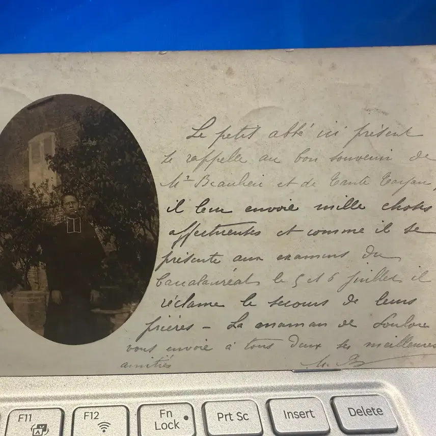 [BUNJANG] 1905 French Catholic Real Photo Postcard: Fr. Louis Beaulieu Family Archive / 1905년 - 프랑스 가톨릭 교회사 및 한국 천주교 성인 연계 리얼 포토