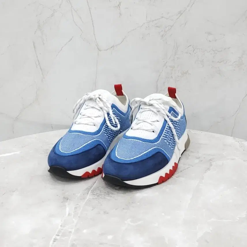 [BUNJANG] Hermès Addict Sneakers Blanc / Blue Jean 39.5 / 39.5 / 에르메스 어딕트 스니커즈 블루진