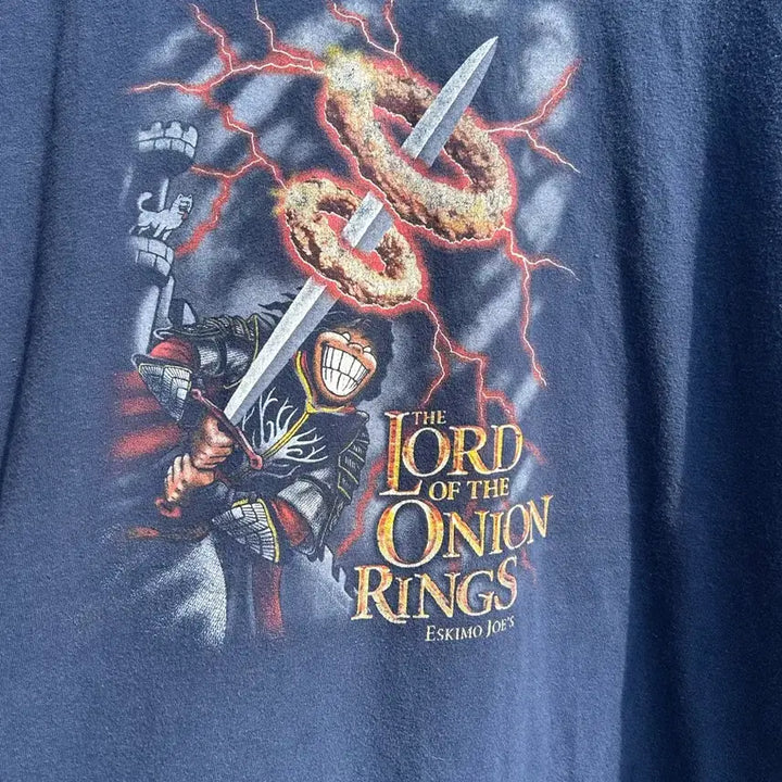 [BUNJANG] 00s Lord of the Rings Parody Onion Ring T-Shirt / 00s 반지의제왕 패러디 어니언링 티셔츠
