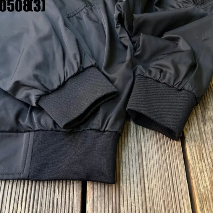 [BUNJANG] Black Shing Detail Bomber Jacket M / 블랙 봄버 자켓 m 0508