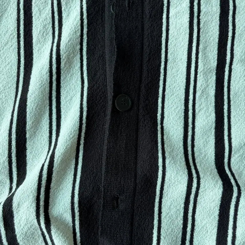 [BUNJANG] Nitted Ready Short-Sleeve Button-Up Shirt / 니티드 레디 반팔 버튼업 셔츠 가디건