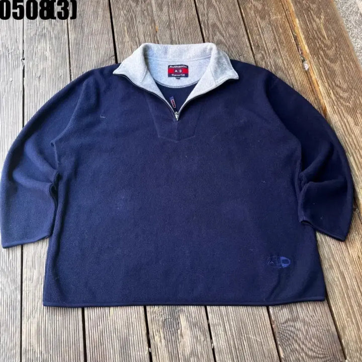 [BUNJANG] A.S. Sports Navy Half-Zip Fleece Sweatshirt / A.S. Sports 네이비 하프집업 플리스18-20 0508