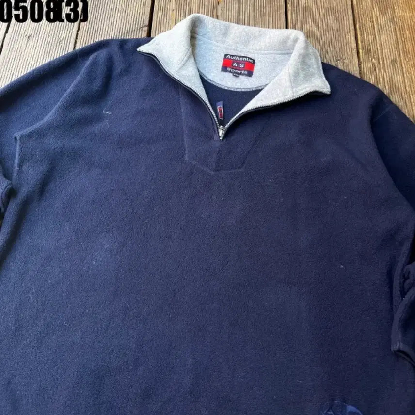 [BUNJANG] A.S. Sports Navy Half-Zip Fleece Sweatshirt / A.S. Sports 네이비 하프집업 플리스18-20 0508