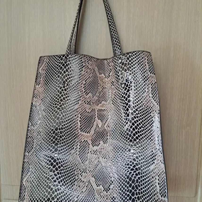 [BUNJANG] Python Pattern Tote Bag Shoulder Bag / 파이톤 토트백 숄더백 새상품