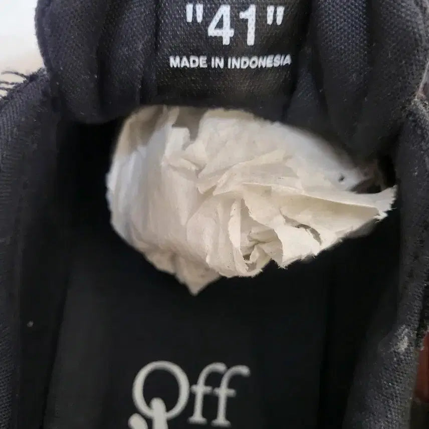 [BUNJANG] Off-White Black Sneakers with Dust Bag / 오프화이트 블랙 스니커즈 신발 + 더스트백