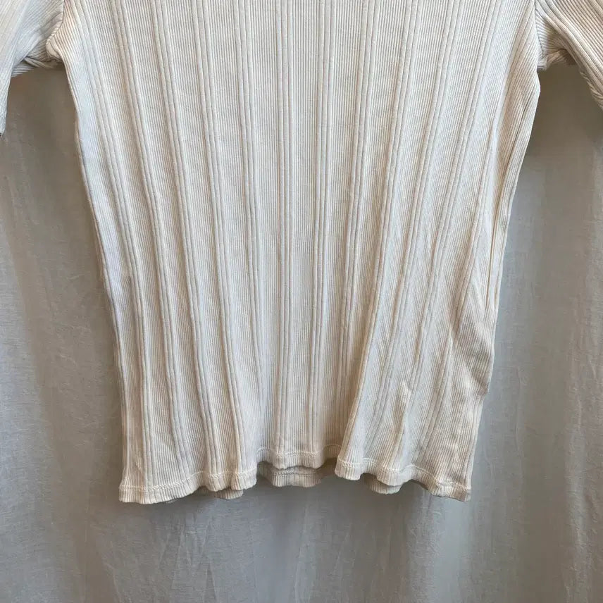 [BUNJANG] GU Ribbed Short-Sleeve T-Shirt (L) / GU 골지 반팔티셔츠(L)