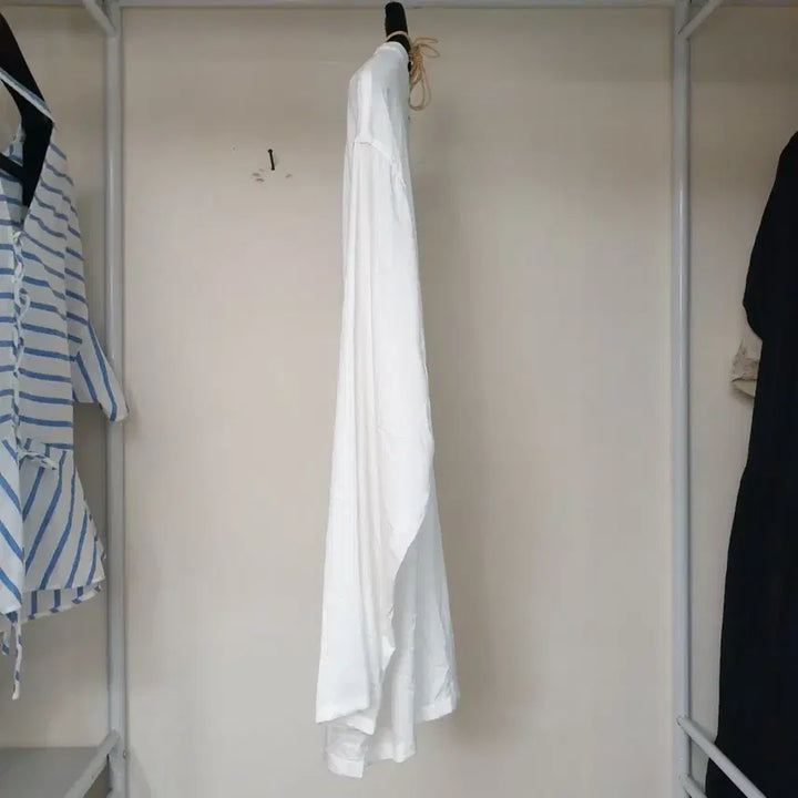 [BUNJANG] ZUCCA White Cotton-Lyocell Blend Loose Fit See-Through Blouse / ZUCCA 주카 화이트 코튼리오셀 혼방 루스핏 시스루 블라우스