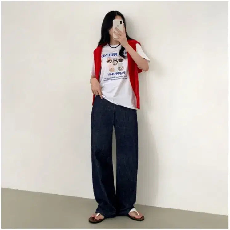 [BUNJANG] Non-Fade Summer Raw Denim Pants / 보세) 논페이드 여름 생지 바지
