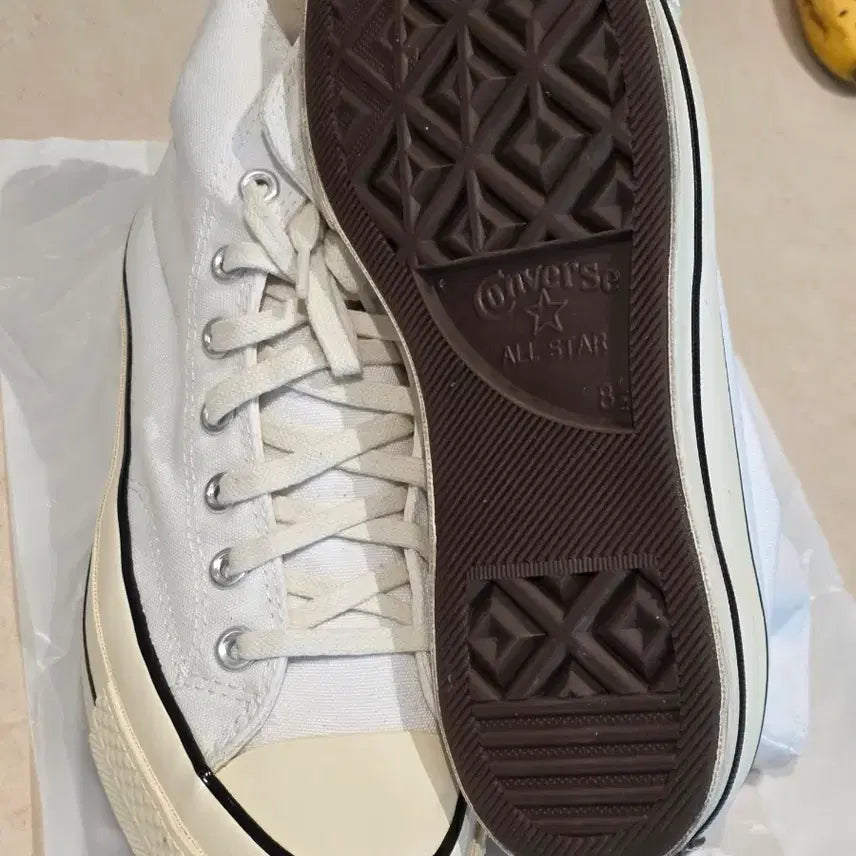 [BUNJANG] Converse White High-Top Sneakers / 컨버스 화이트 하이 스니커즈