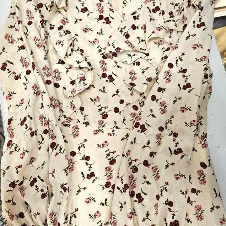 [BUNJANG] Chiffon Frill Dress (Size 44-55) / [새상품]쉬폰 프릴 원피스(44~55)