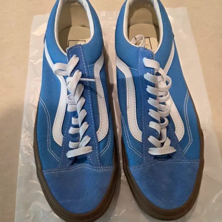 [BUNJANG] Vans Old Skool Sky Blue Canvas Sneakers / 반스 올드스쿨 스카이 블루 캔버스 스니커즈