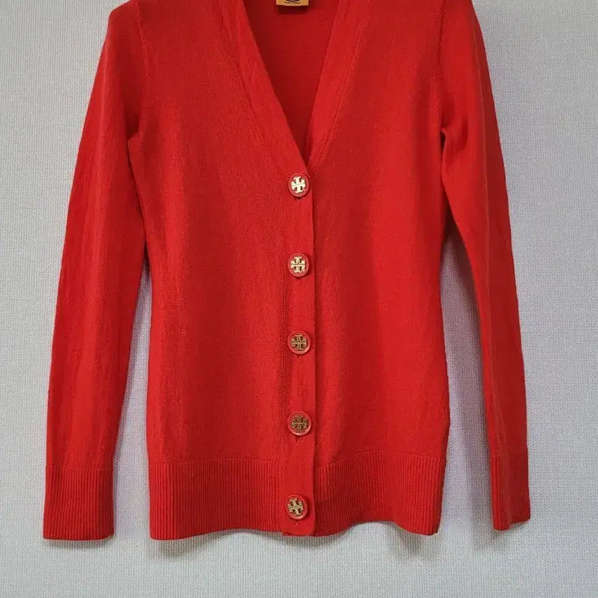 [BUNJANG] Tory Burch Merino Wool 100% Gold Button Cardigan / 토리버치  메리노울100 % 골드버튼 가디건