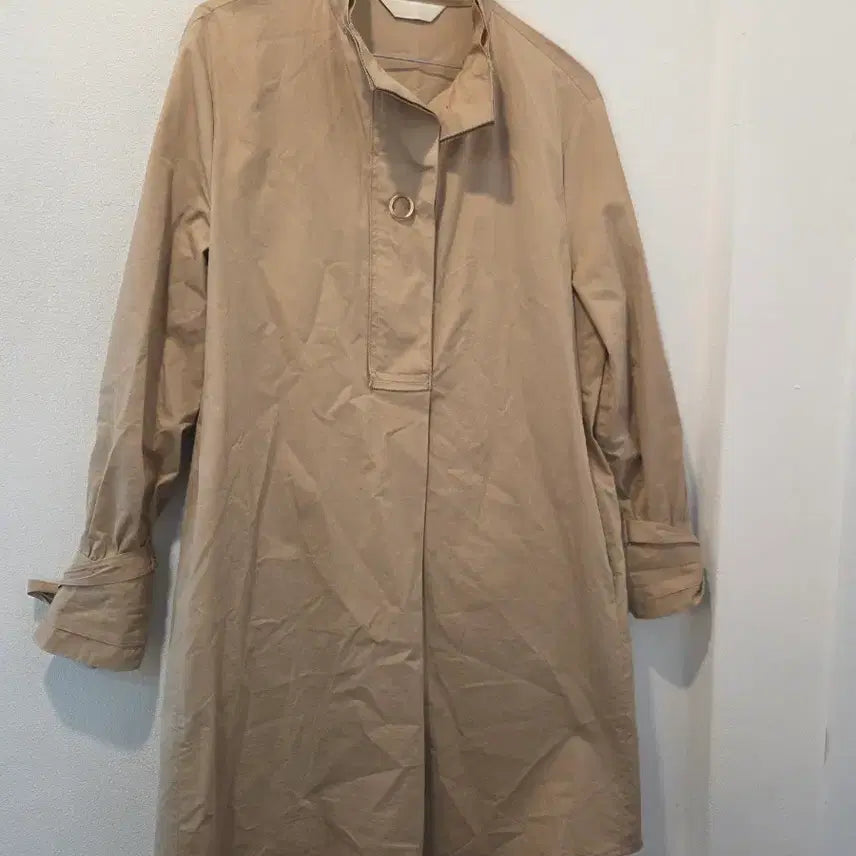[BUNJANG] SJSJ Beige Long Shirt Dress / SJSJ 베이지색 롱 셔츠 원피스