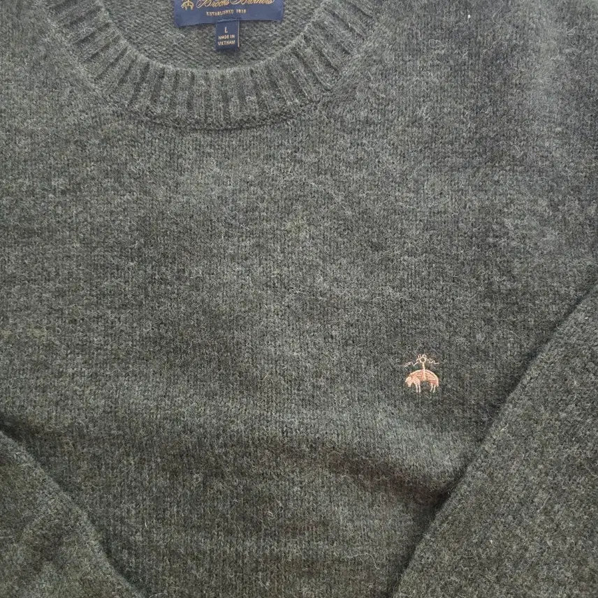 [BUNJANG] Brooks Brothers Shetland Wool Sweater Olive L / 브룩스브라더스 셔틀랜드 울 스웨터 L 올리브