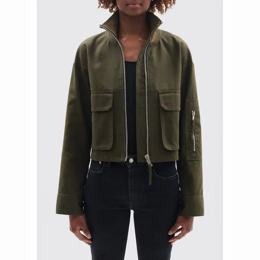 [BUNJANG] Helmut Lang Khaki Canvas Bomber Jacket / 헬무트랭 캔버스 봄버 자켓