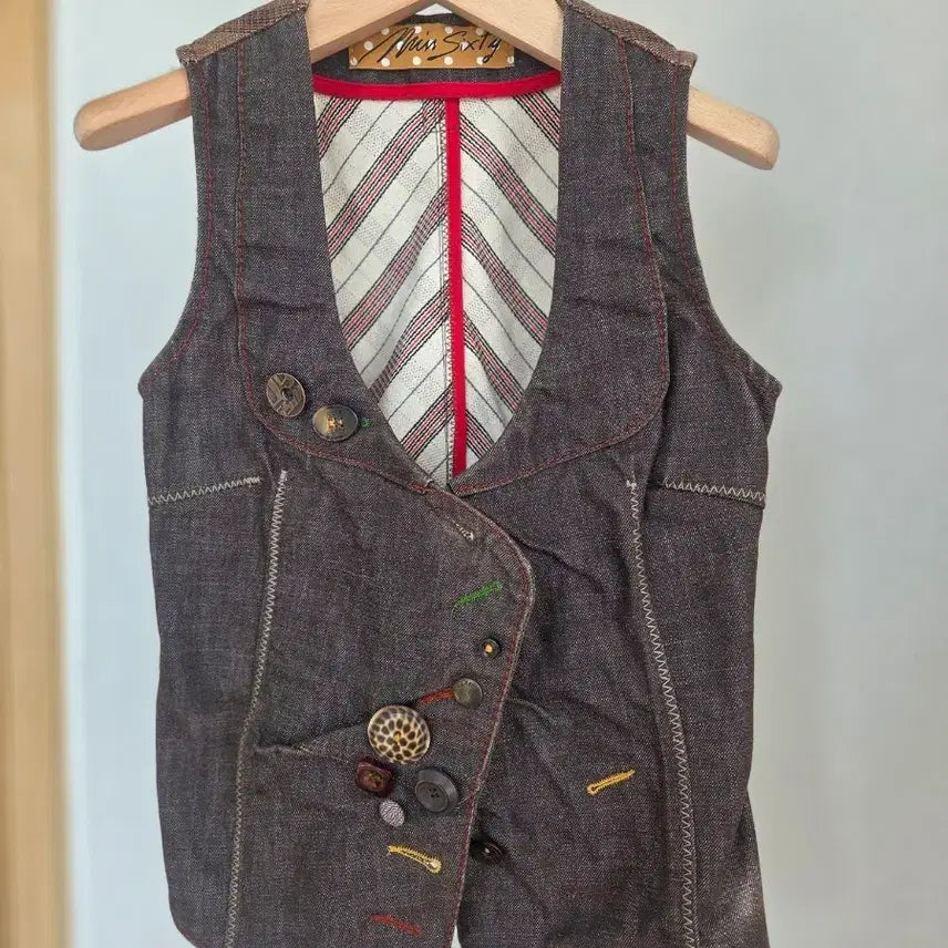 [BUNJANG] Miss Sixty Brown Denim Vest S / 미스식스티 데님 조끼 브라운(s)