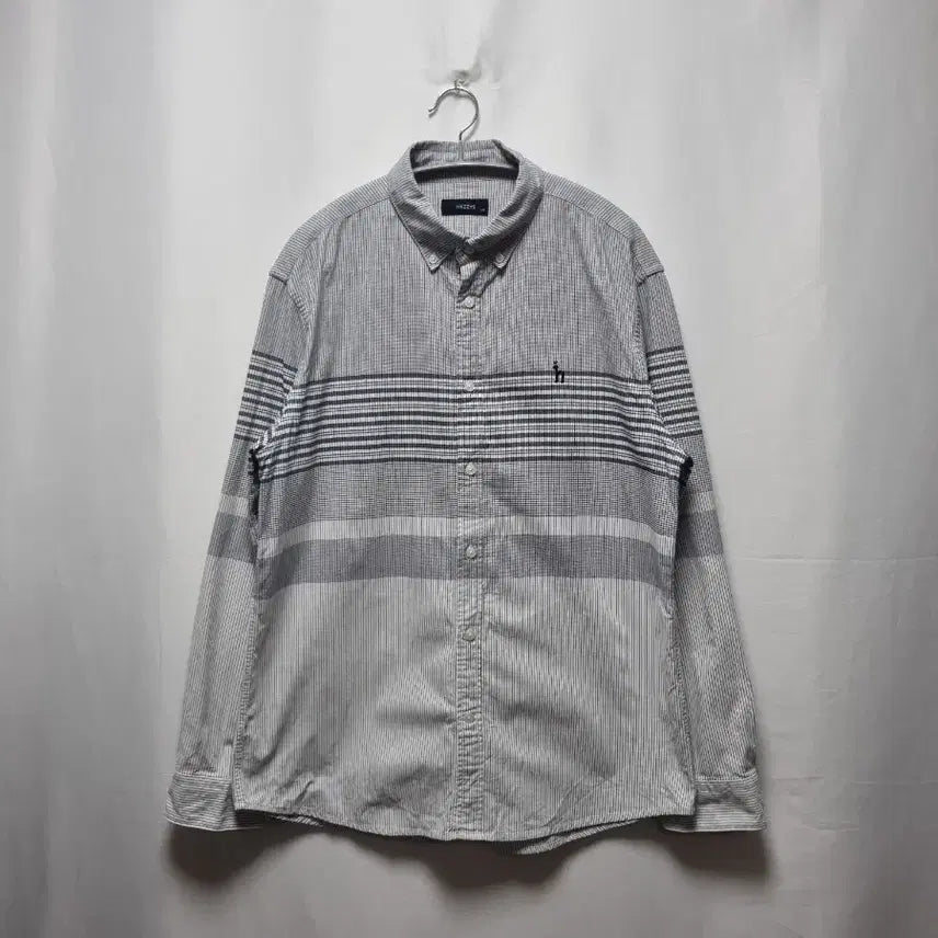 [BUNJANG] Hazzys Striped Long-Sleeve Shirt / 헤지스 스트라이프 긴팔 셔츠