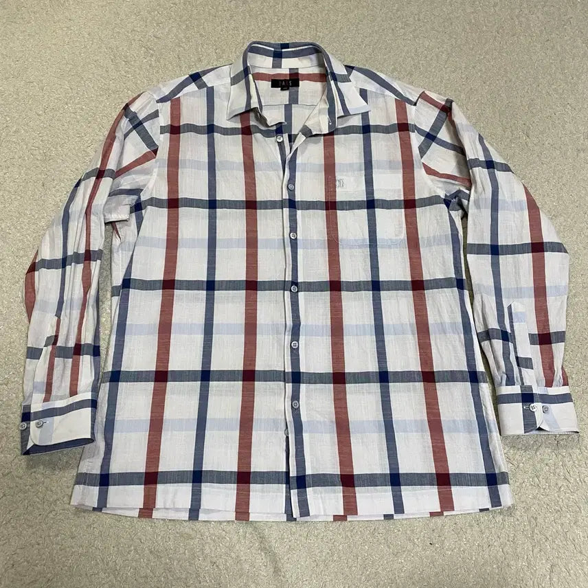 [BUNJANG] Daks Check Long Sleeve Shirt 105 / 닥스 체크 긴팔 셔츠 105