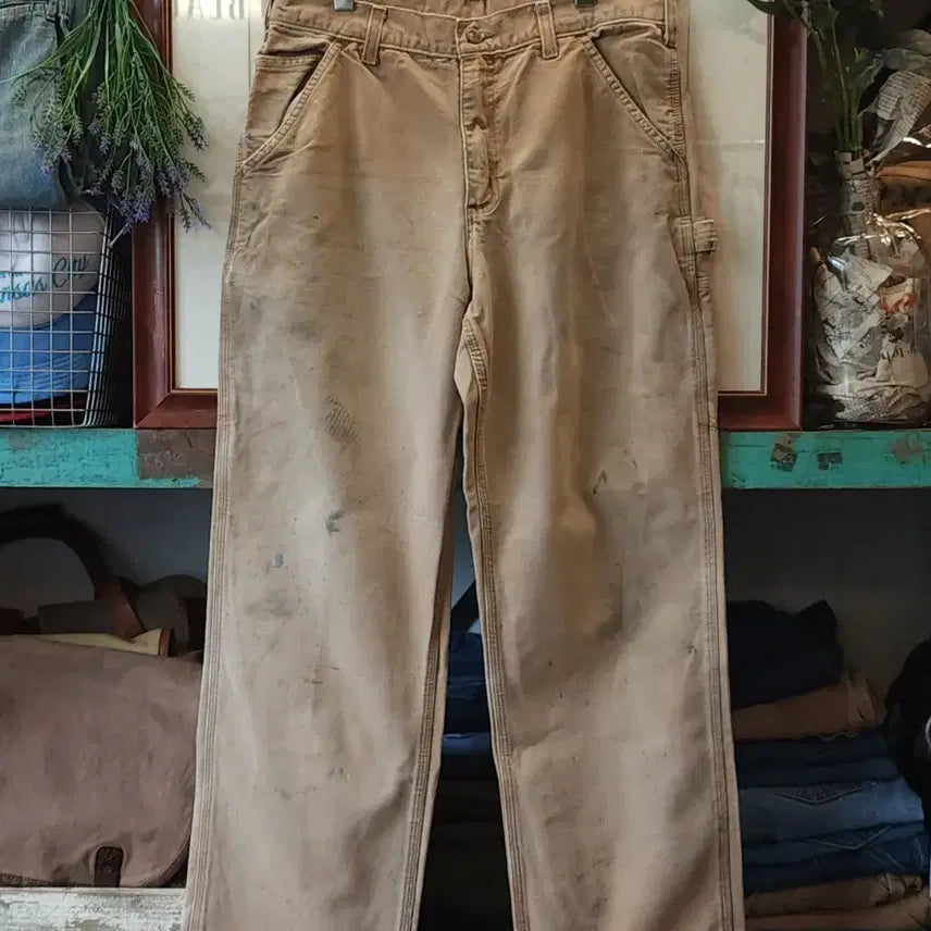 [BUNJANG] Carhartt Single Knee Carpenter Work Pants Brown Duck Canvas / 칼하트 싱글니 카펜터 워크팬츠 브라운 덕캔버스