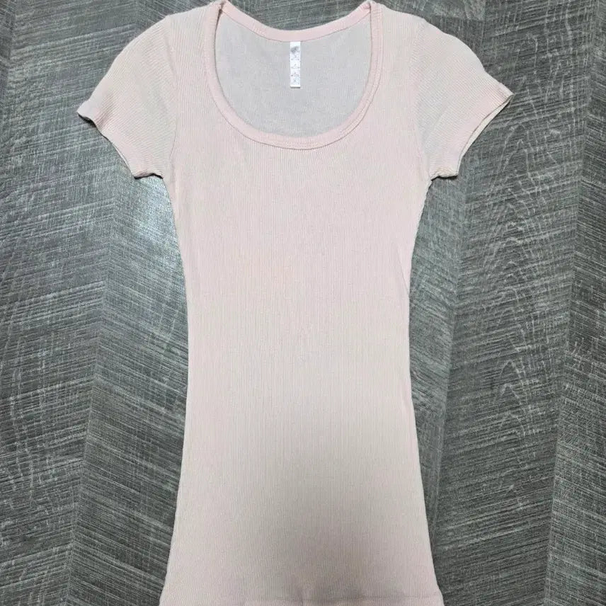 [BUNJANG] Spandex Ribbed T-Shirt for Layering / 스판 골지티셔츠 레이어드용
