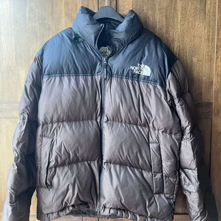 [BUNJANG] The North Face NUPTSE Two-Tone Puffer Jacket / 노스페이스 눕시 패딩 블랙/브라운